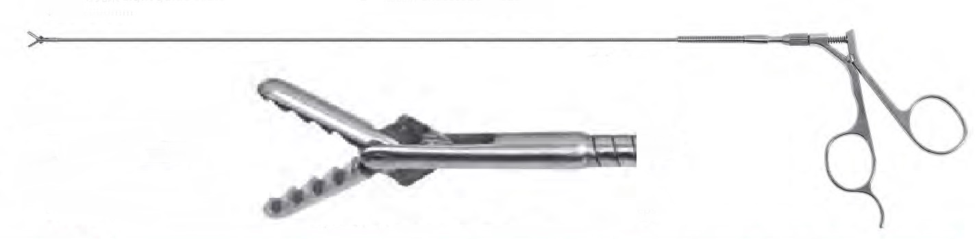 Затискач зубчастий, гнучкий, діаметр 5,5Fr, довжина 260 мм до дитячого цистоскопа, розбірний TianSong